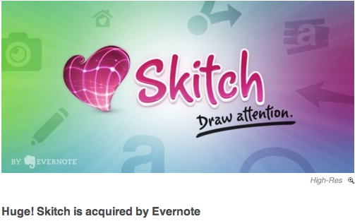 Skitch is acquired by Evernote A Great  Skitch Heart Love